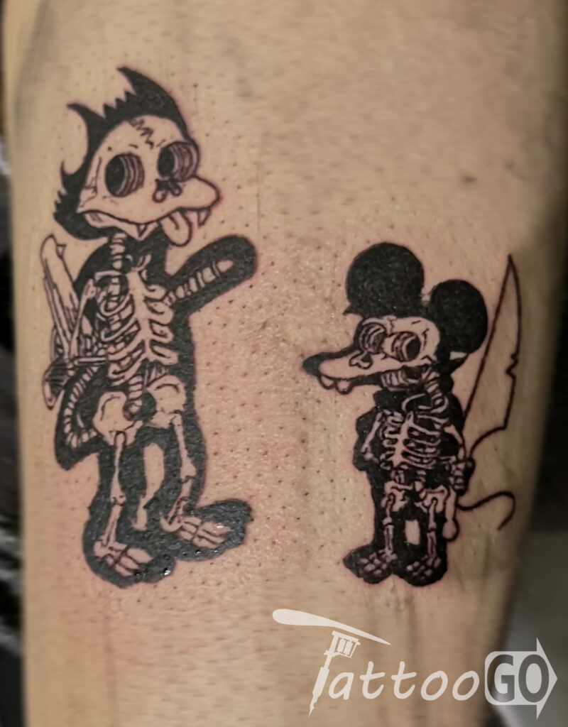 Itchy & Scratchy, Simpsons, Tattoo