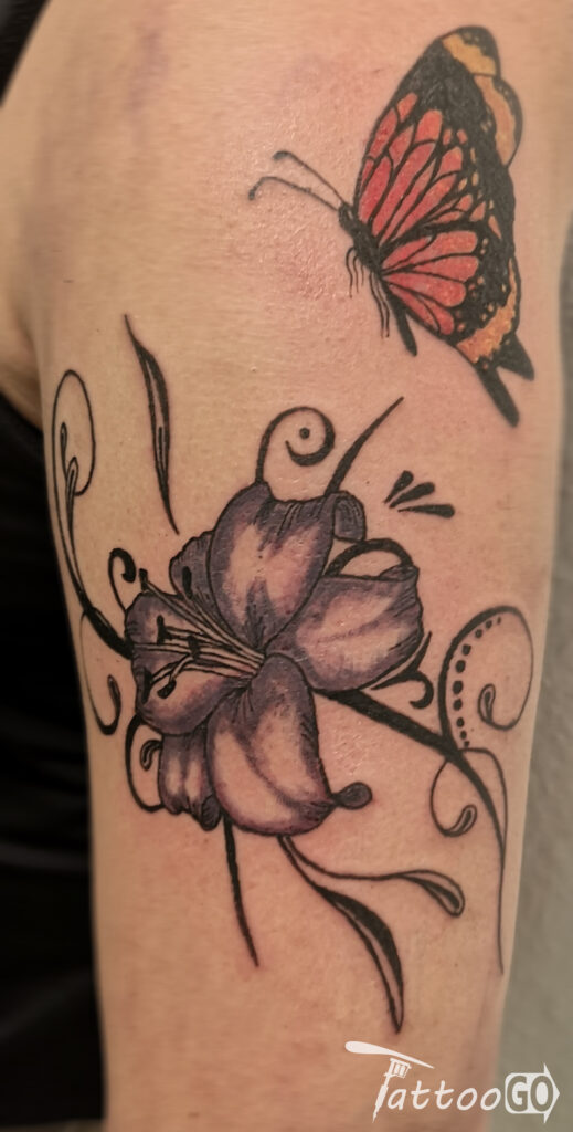 Lillie, Schmetterling, Tattoo
