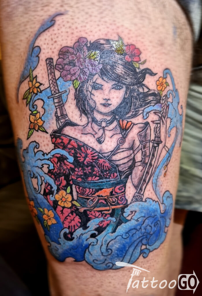 Samurai Mädchen, Tattoo