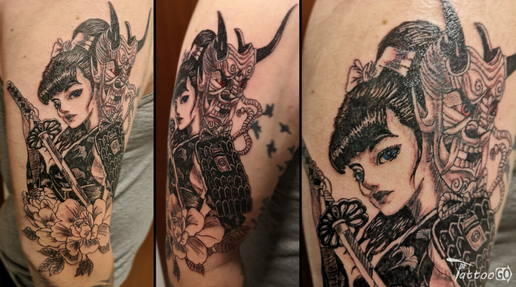 Samurai Mädchen, Tattoo
